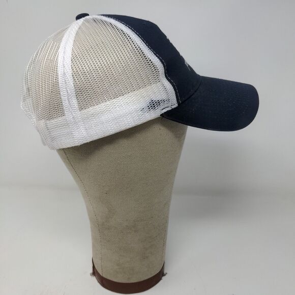 You Betcha Mens Snapback Mesh Back Hat Blue White Adjustable Embroidered Logo - Picture 8 of 12